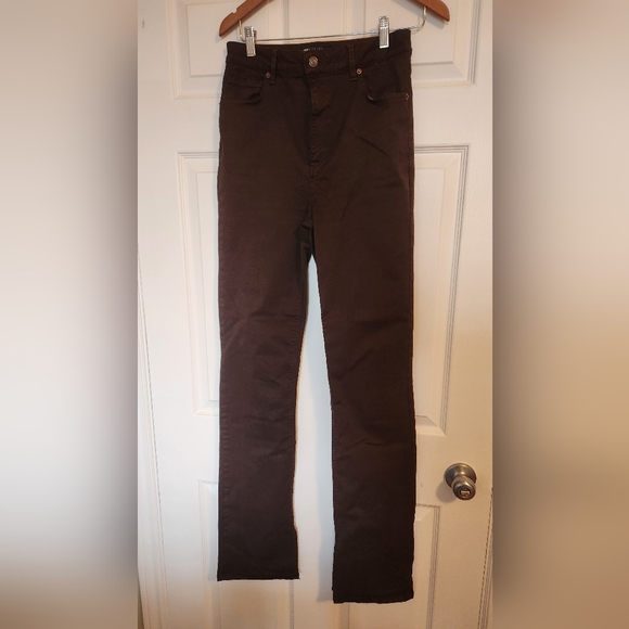 ASOS split hem brown denim - Picture 4 of 7